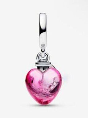 Pandora Authentic Pandora Love Potion Murano Glass Heart Dangle Charm